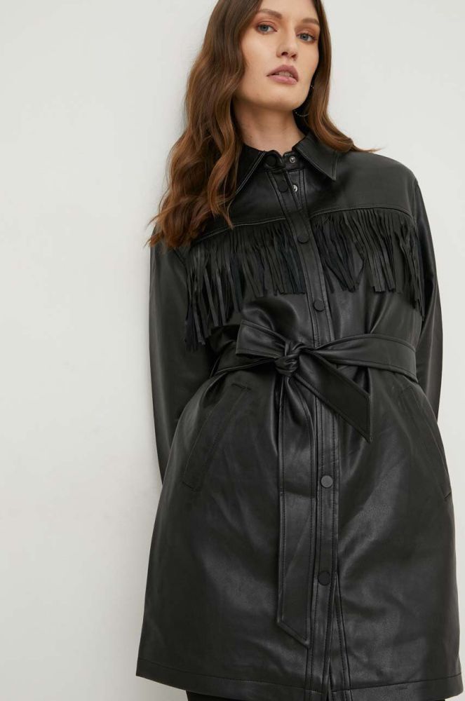 Сорочка Answear Lab жіноча колір чорний regular класичний комір (3001638)