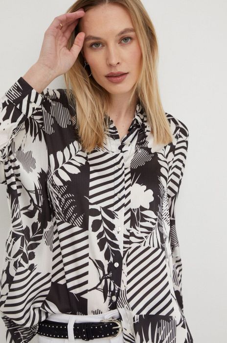 Сорочка Answear Lab жіноча колір чорний relaxed класичний комір (3145726)