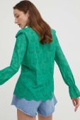 Сорочка Answear Lab жіноча колір зелений regular класичний комір (3225311)