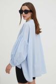 Бавовняна сорочка Answear Lab жіноча relaxed колір блакитний