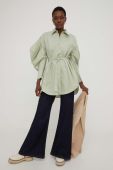 Бавовняна сорочка Answear Lab жіноча колір зелений relaxed класичний комір (3220793)