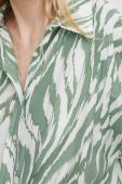 Сорочка з шовком Answear Lab колір зелений relaxed класичний комір