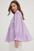 Сорочка Answear Lab жіноча колір фіолетовий relaxed зі стійкою