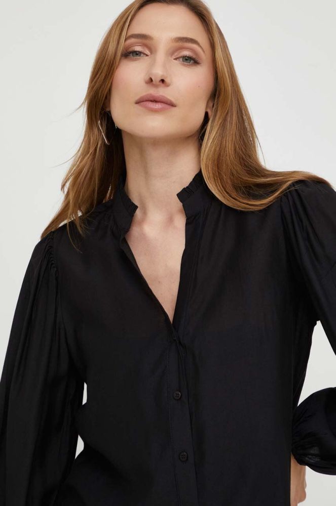 Сорочка Answear Lab жіноча колір чорний regular зі стійкою (3405231)