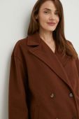 Пальто з вовною Answear Lab колір коричневий перехідне oversize