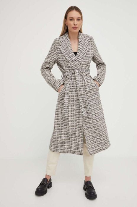 Пальто Answear Lab жіноче колір чорний перехідне без застібки