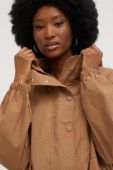 Пальто Answear Lab жіноче колір бежевий перехідне oversize (3192369)