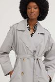Пальто Answear Lab жіноче колір сірий перехідне двобортне