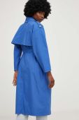 Тренч Answear Lab жіночий перехідний колір блакитний Тренч Answear Lab жіночий перехідний колір блакитний