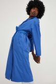 Тренч Answear Lab жіночий перехідний колір блакитний Тренч Answear Lab жіночий перехідний колір блакитний