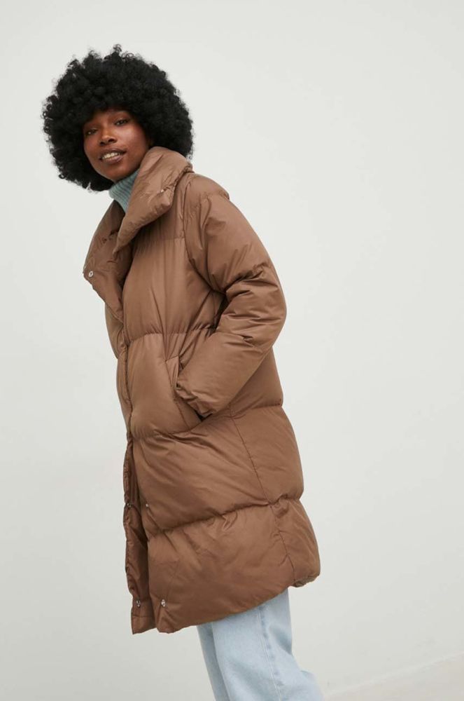 Куртка Answear Lab жіноча колір коричневий зимова oversize (2878421)