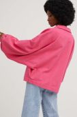 Джинсова куртка Answear Lab жіноча колір рожевий перехідна oversize