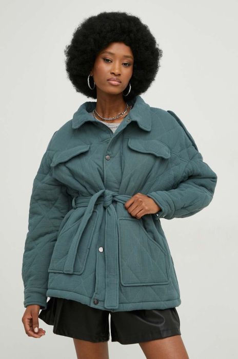 Куртка Answear Lab жіноча колір зелений перехідна oversize (3016035)