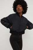 Куртка-бомбер Answear Lab жіночий колір чорний перехідна