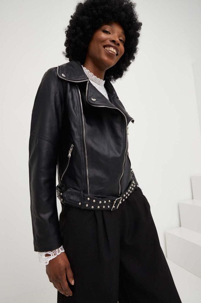 Куртка Answear Lab жіноча колір чорний перехідна (3130638)