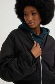 Куртка-бомбер Answear Lab жіночий колір чорний перехідна oversize
