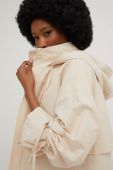 Пальто Answear Lab жіноче колір бежевий перехідне oversize (3219830)