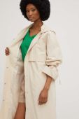 Пальто Answear Lab жіноче колір бежевий перехідне oversize (3219830)