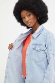 Джинсова куртка Answear Lab жіноча перехідна колір блакитний (3258732)