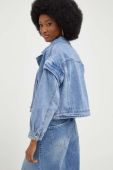 Джинсова куртка Answear Lab жіноча перехідна колір блакитний (3273181)