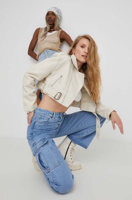 Куртка Answear Lab жіноча колір бежевий перехідна (3304386)