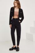 Джинсова куртка Answear Lab жіноча колір чорний перехідна (3398695)