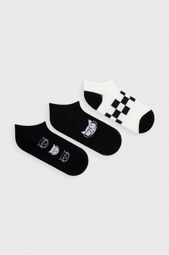 Шкарпетки Answear Lab 3-pack жіночі колір чорний