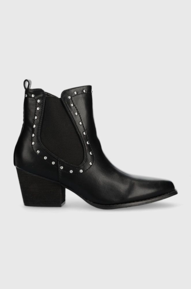 Черевики Answear Lab жіночі колір чорний каблук блок (2783696)