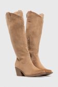 Чоботи Answear Lab жіночі колір бежевий каблук блок злегка утеплена (3289305)