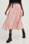 Спідниця Answear Lab колір рожевий midi розкльошена (3153774) Спідниця Answear Lab колір рожевий midi розкльошена (3153774)