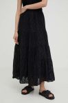 Бавовняна спідниця Answear Lab колір чорний midi розкльошена (3249294) Бавовняна спідниця Answear Lab колір чорний midi розкльошена (3249294)