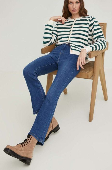 джинси Answear Lab жіночі висока посадка колір блакитний