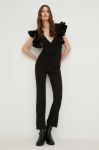 Комбінезон Answear Lab колір чорний декольте трикутник (3001687)