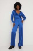 Комбінезон Answear Lab декольте трикутник колір блакитний (3210705)