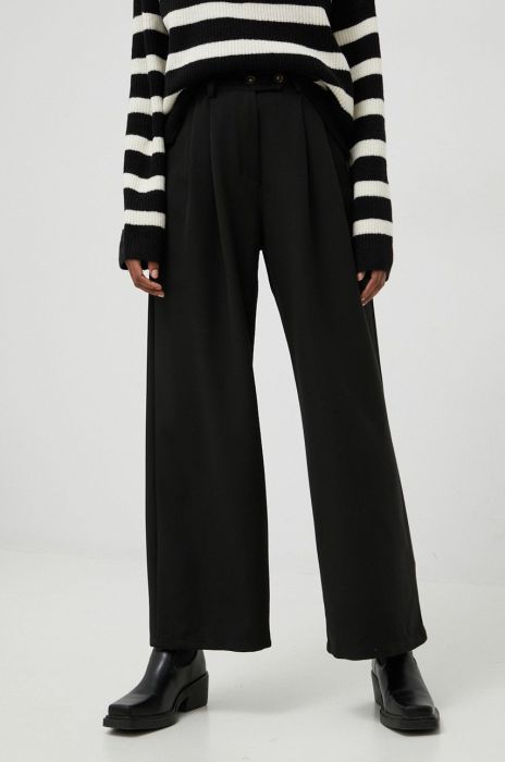 Штани Answear Lab жіночі колір чорний широке висока посадка (2851834)