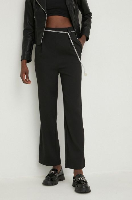Штани Answear Lab жіночі колір чорний пряме висока посадка (2945891)