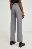 Штани Answear Lab жіночі колір сірий пряме висока посадка (2986204)
