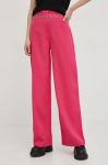 Штани Answear Lab жіночі колір рожевий широке висока посадка (3125106)
