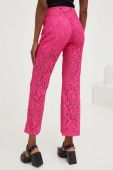 Штани Answear Lab жіночі колір рожевий кльош висока посадка