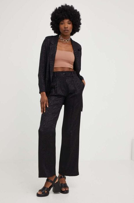 Штани Answear Lab жіночі колір чорний широке висока посадка (3129931)