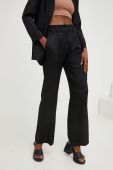 Штани Answear Lab жіночі колір чорний широке висока посадка (3129931)