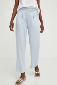 Штани Answear Lab жіночі пряме висока посадка колір блакитний (3164075)