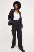 Штани Answear Lab жіночі колір чорний пряме висока посадка (3261789)