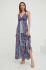 Шовкова сукня Answear Lab maxi розкльошена колір блакитний (3230915)
