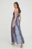 Шовкова сукня Answear Lab maxi розкльошена колір блакитний (3230915)