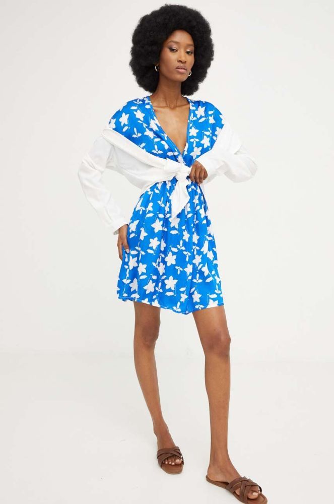 Сукня Answear Lab mini розкльошена колір блакитний (3261818)