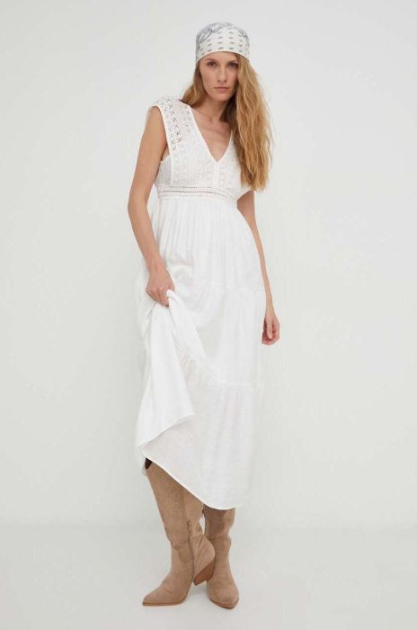 Сукня Answear Lab колір білий midi розкльошена (3307286)
