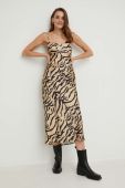 Сукня Answear Lab колір бежевий midi розкльошена (2803172)
