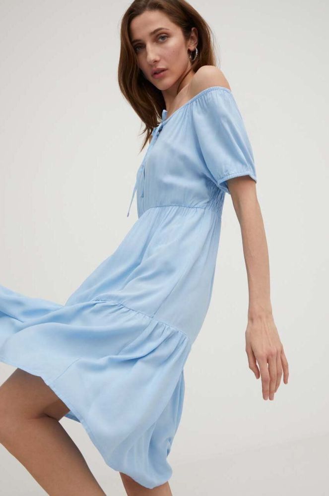 Сукня Answear Lab mini розкльошена колір блакитний (3239565)