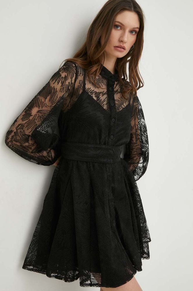 Сукня Answear Lab X Лімітована колекція SISTERHOOD колір чорний mini розкльошена